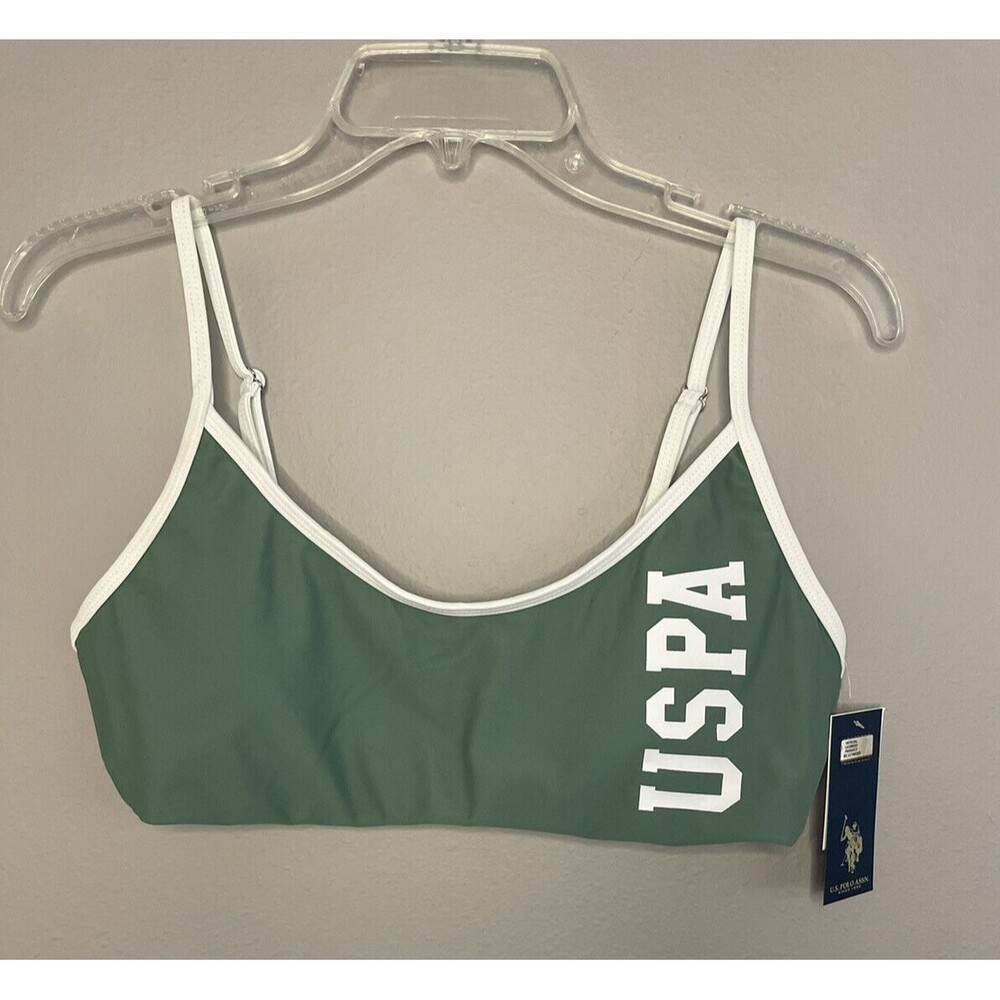 US Polo Assn. bikini top green sz L Fire Island Bikini Top